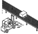 Typical applications include conveyor systems where forklift truck access is required to load and unload pallets.