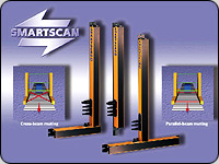 The 8000 system provides a totally integrated solution for guarding the conveyor entry/exit zones of potentially dangerous machinery where the system needs to differentiate between product loads and people. Typical applications include palletisers/de-palletisers, stretch wrappers and pallet shrink wrappers.